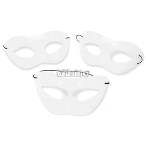 Antifaz Liso Plástico Blanco x1u