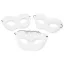 Antifaz Liso Plástico Blanco x1u