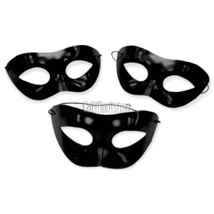 Antifaz Liso Plástico Negro x1u
