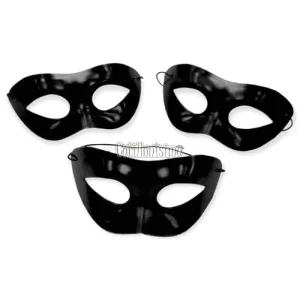 Antifaz Liso Plástico Negro x1u