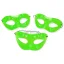 Antifaz Liso Plástico Verde Fluo x1u