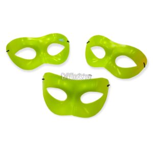 Antifaz Liso Plástico Amarillo Fluo x1u