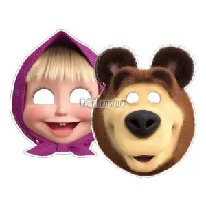Antifaz Masha y el Oso X10 Unidades - Licencia Oficial