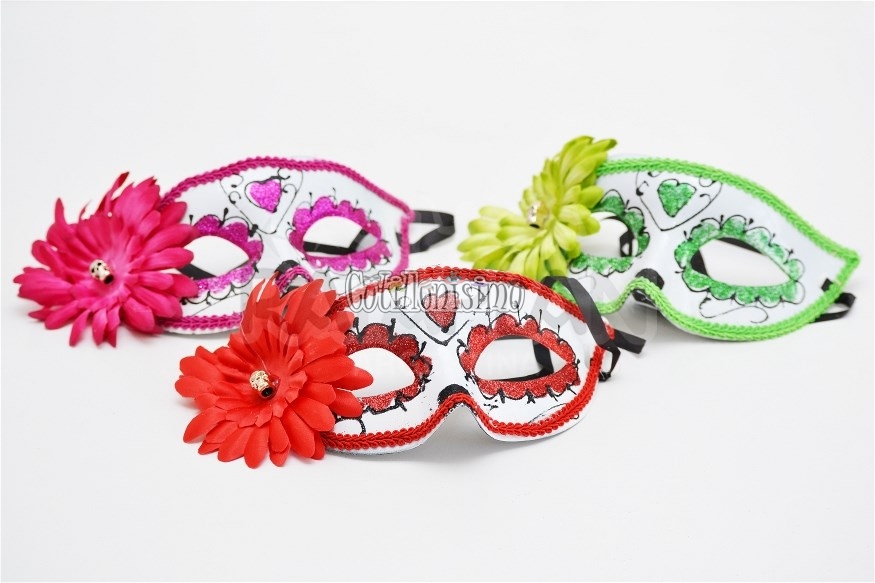 Antifaz Mexicano con Flor (Colores Surtidos)