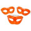 Antifaz Liso Plástico Naranja Fluo x1u