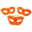 Antifaz Liso Plástico Naranja Fluo x1u