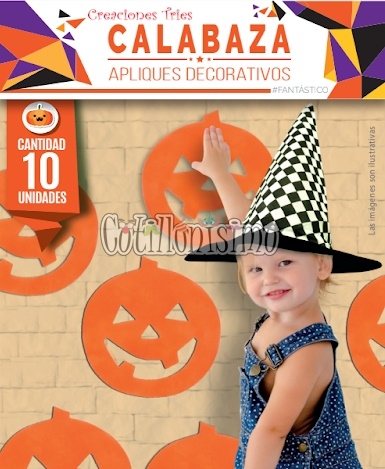 Aplique Calabaza Autoadhesivos X 10 Unidades (FRISELINA)