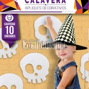 Aplique Calavera Autoadhesivos X 10 Unidades (FRISELINA)