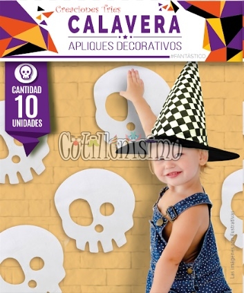 Aplique Calavera Autoadhesivos X 10 Unidades (FRISELINA)