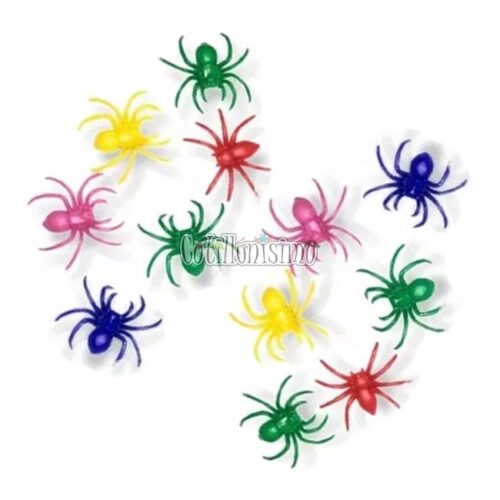 Arañas Chicas Colores Surtidos de Plastico x12 Unidades PATRIMAR
