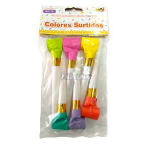 Asusta Suegras Lanza Confetti Colores Surtidos x6u