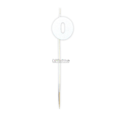 Vela Pinche Gibreada Nº0 Color Blanco