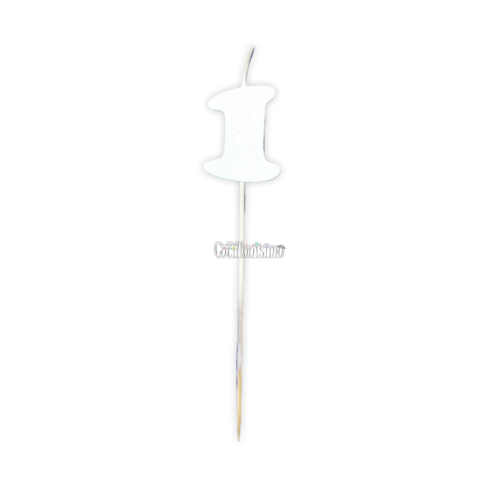 Vela Pinche Gibreada Nº1 Color Blanco