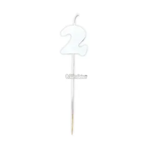 Vela Pinche Gibreada Nº2 Color Blanco