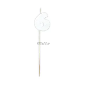 Vela Pinche Gibreada Nº6 Color Blanco