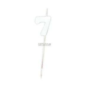 Vela Pinche Gibreada Nº7 Color Blanco