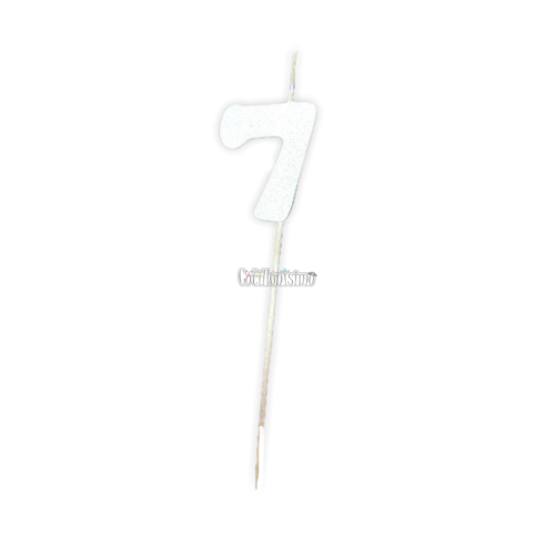 Vela Pinche Gibreada Nº7 Color Blanco