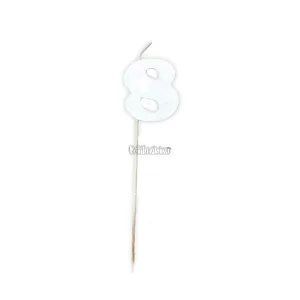 Vela Pinche Gibreada Nº8 Color Blanco