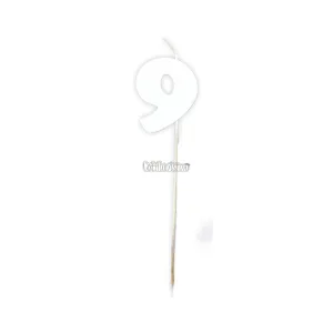 Vela Pinche Gibreada Nº9 Color Blanco