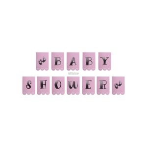 Banderin BABY SHOWER Rosa Pastel