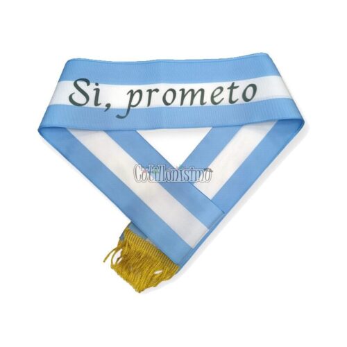 Banda Patria Si Prometo 70 cm Celeste y Blanca Argentina