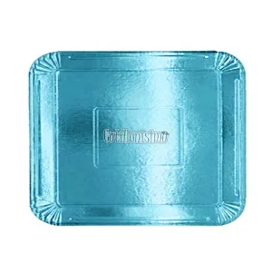 Bandeja Rectangular Nº9 Celeste Gold 23X28 Cm