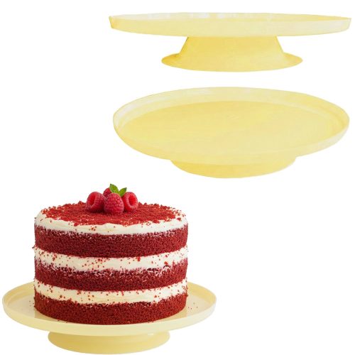 Bandeja Posa Torta con Pie Color Amarillo Pastel