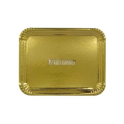 Bandeja Rectangular Nº10 Dorada 28X30 Cm