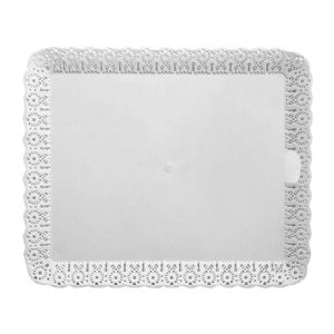 Plato Blonda Rectangular Plastico 1/2 Kg - 19 x 24 Cm