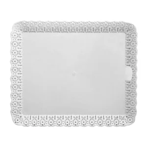 Plato Blonda Rectangular Plastico 1/2 Kg - 19 x 24 Cm