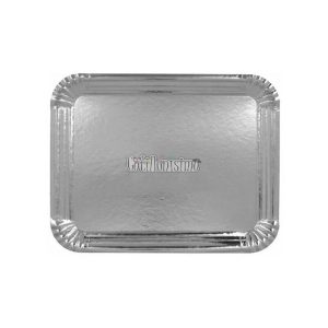 Bandeja Rectangular N°2 Plateada 15 X 20 Cm