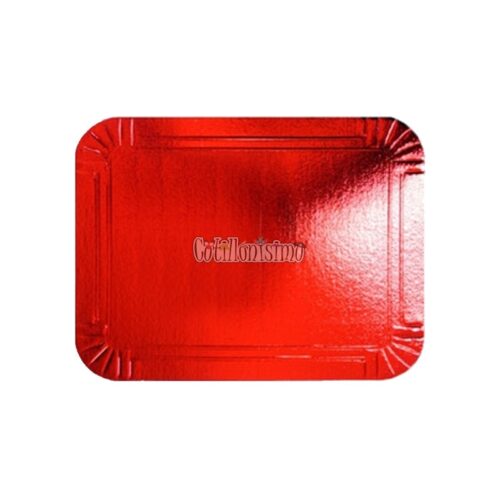 Bandeja Rectangular Rojo 30 X 24 Cm