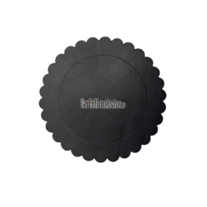 Bandeja Redonda Sol Carton Laminado Negro 20 cm