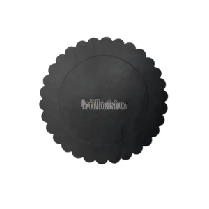 Bandeja Redonda Sol Carton Laminado Negro 26 cm