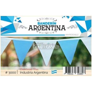 Banderin LISO BICOLOR ARGENTINA 3mt (FRISELINA)