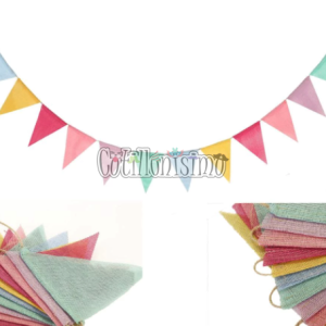 Banderin Arpillera Multicolor Liso - Imagen 2