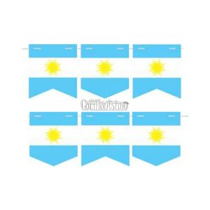 Banderin Bandera Argentina con Sol