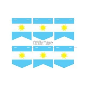 Banderin Bandera Argentina con Sol