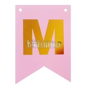 Banderin Mi Bautismo Rosa