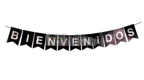 Banderin Bienvenidos Color Negro