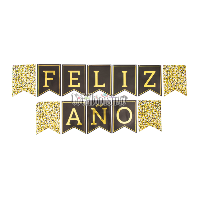 Guirnalda Banderin Feliz Año 3mts