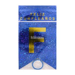 Banderin FELIZ CUMPLEAÑOS Holografico Azul