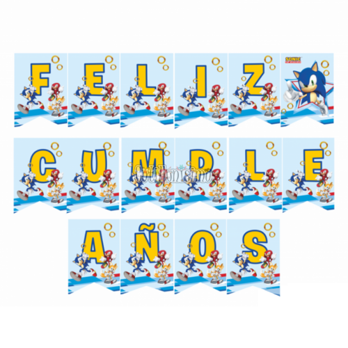 Banderin Sonic 3mts – Licencia Oficial
