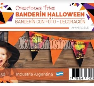 Banderin Happy Halloween Color Naranja 3 Mts (FRISELINA)
