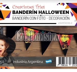 Banderin Happy Halloween Color Negro 3 Mts (FRISELINA)