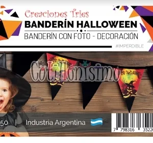Banderin Happy Halloween Color Negro 3 Mts (FRISELINA)