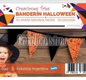 Banderin Telaraña Base De Color Naranja 3 Mts (FRISELINA)
