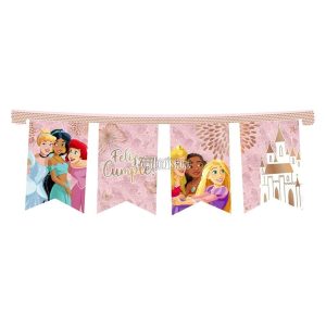 Banderín Princesas Disney 3mts - Licencia Oficial