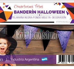 Banderin Telaraña Base De Color Violeta 3 Mts (FRISELINA)