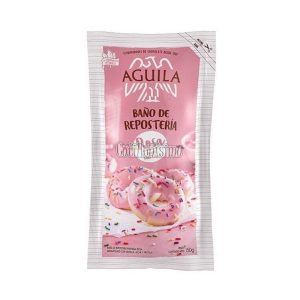 Baño de Chocolate AGUILA Sachet Rosa Sabor Frutilla 150g